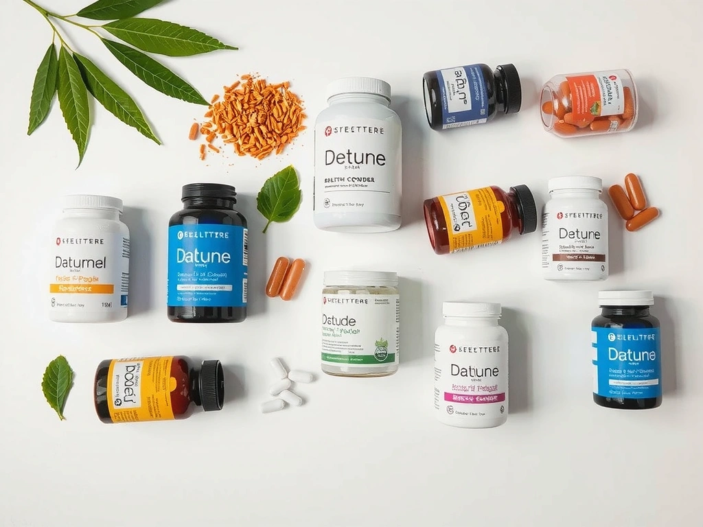 Diverse suplimente alimentare aranjate estetic